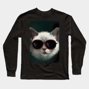 Cat with Sunglasses Long Sleeve T-Shirt